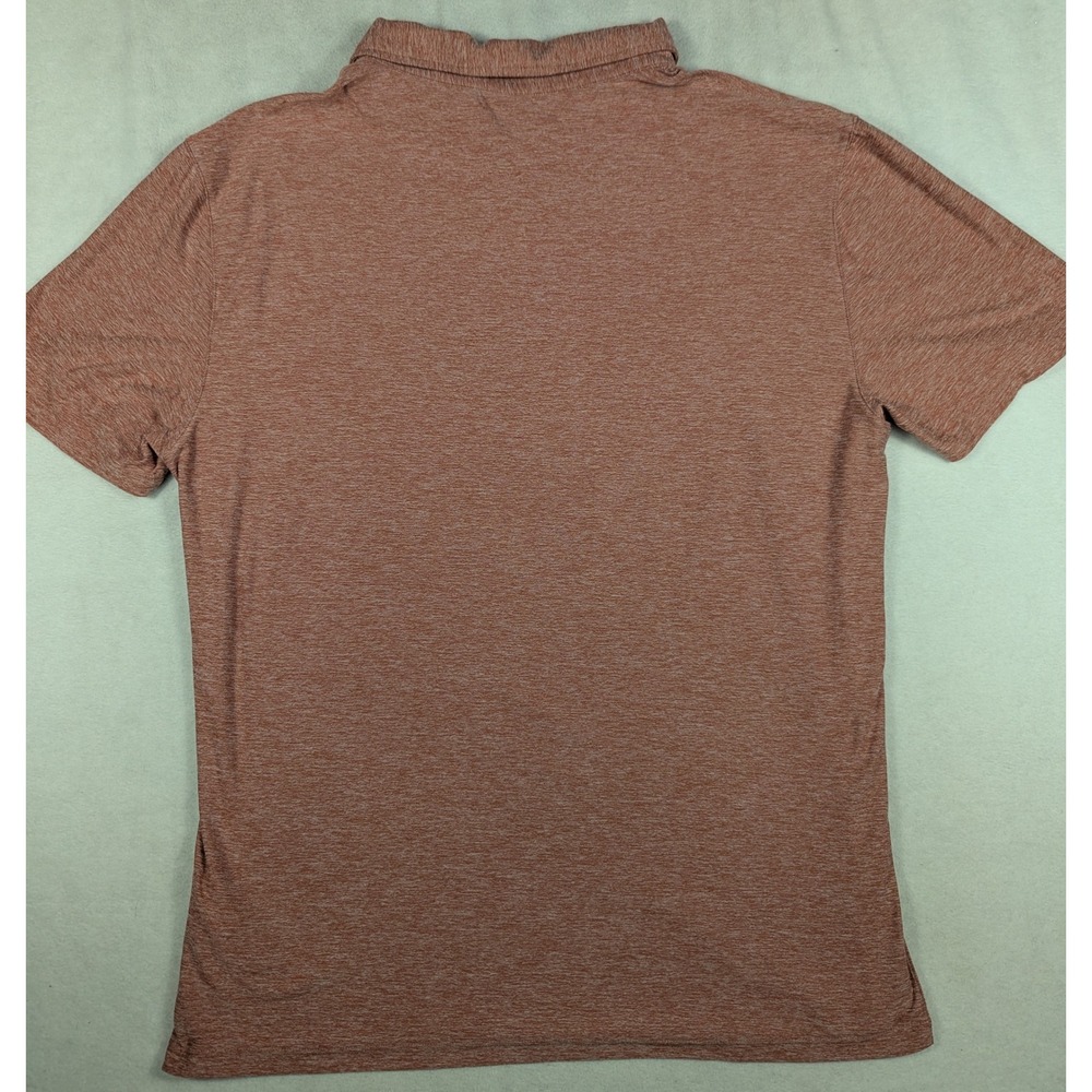 Vuori Strato Tech Polo Mens Large Terracotta Heather Short Sleeve Shirt V188 - Picture 3 of 7